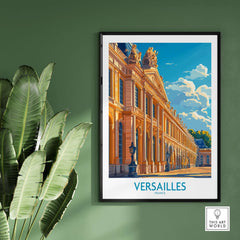 Versailles Wall Art Print showcasing the iconic palace in vibrant colors and intricate details.
