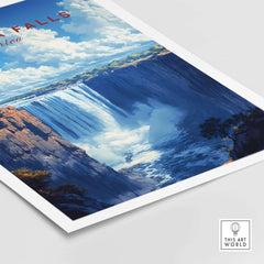 Victoria Falls Print showcases the breathtaking beauty of the iconic waterfall in vibrant colors.