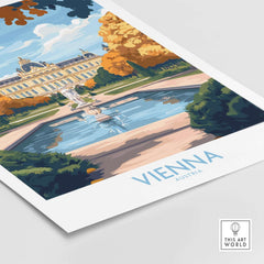 Vienna Print showcasing a beautiful view of Vienna's architecture and vibrant colors in Austria.