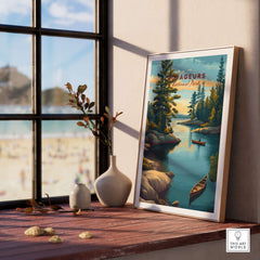 Voyageurs Print | American National Park Wall Decor featuring serene lakes and forests in a beautifully framed print.