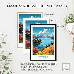 Wanaka Travel Poster New Zealand part of our best collection or travel posters and prints - This Art World