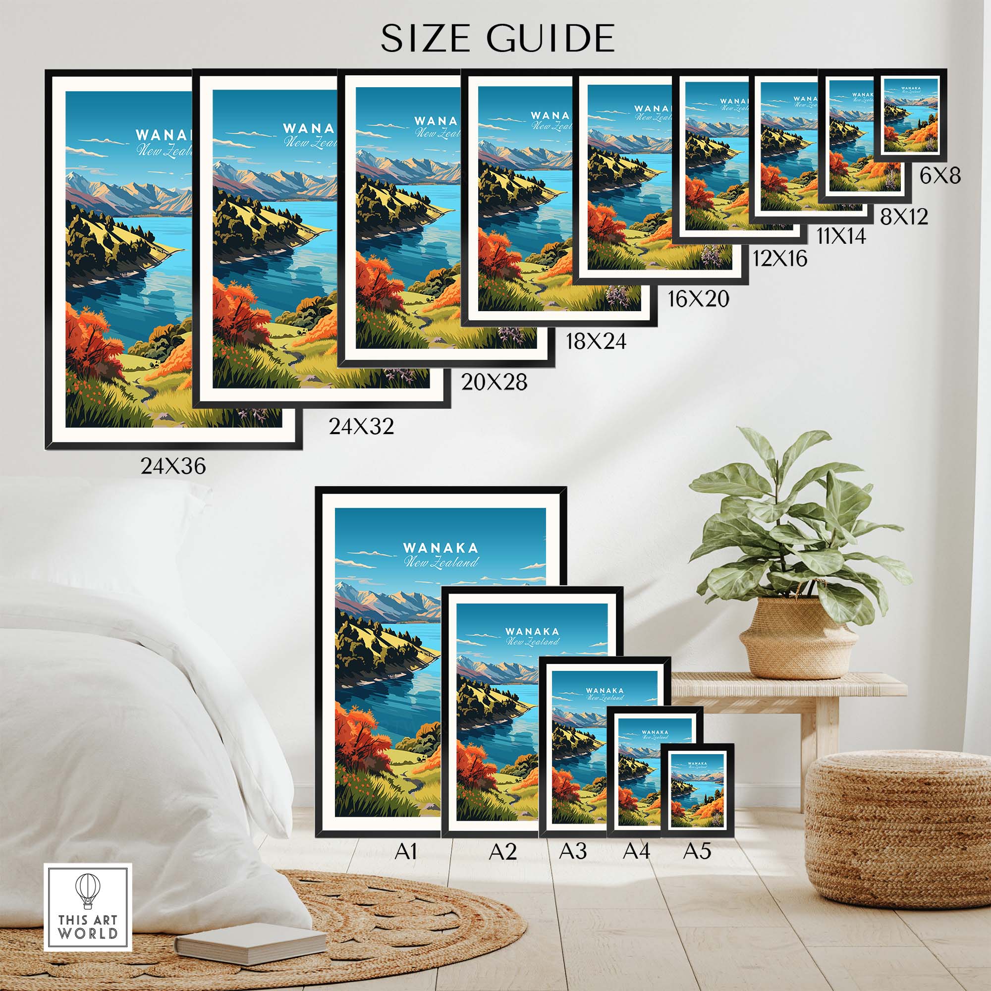 Wanaka Travel Print part of our best collection or travel posters and prints - This Art World