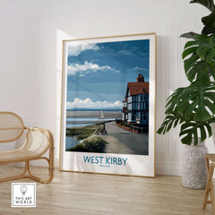 West Kirby Canvas Art Print showcasing scenic coastal views and charming architecture in England.
