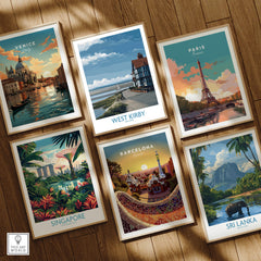 West Kirby Canvas Art Print featuring serene coastal scenery and vibrant travel destinations.