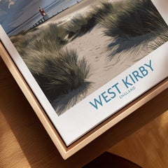 West Kirby England Poster | Coastal Sand Dunes Landscape Canvas Print showcasing coastal scenery and sand dunes.