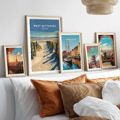 West Wittering Poster - Chichester England Print - Coastal Home Decor displayed on a stylish wall.