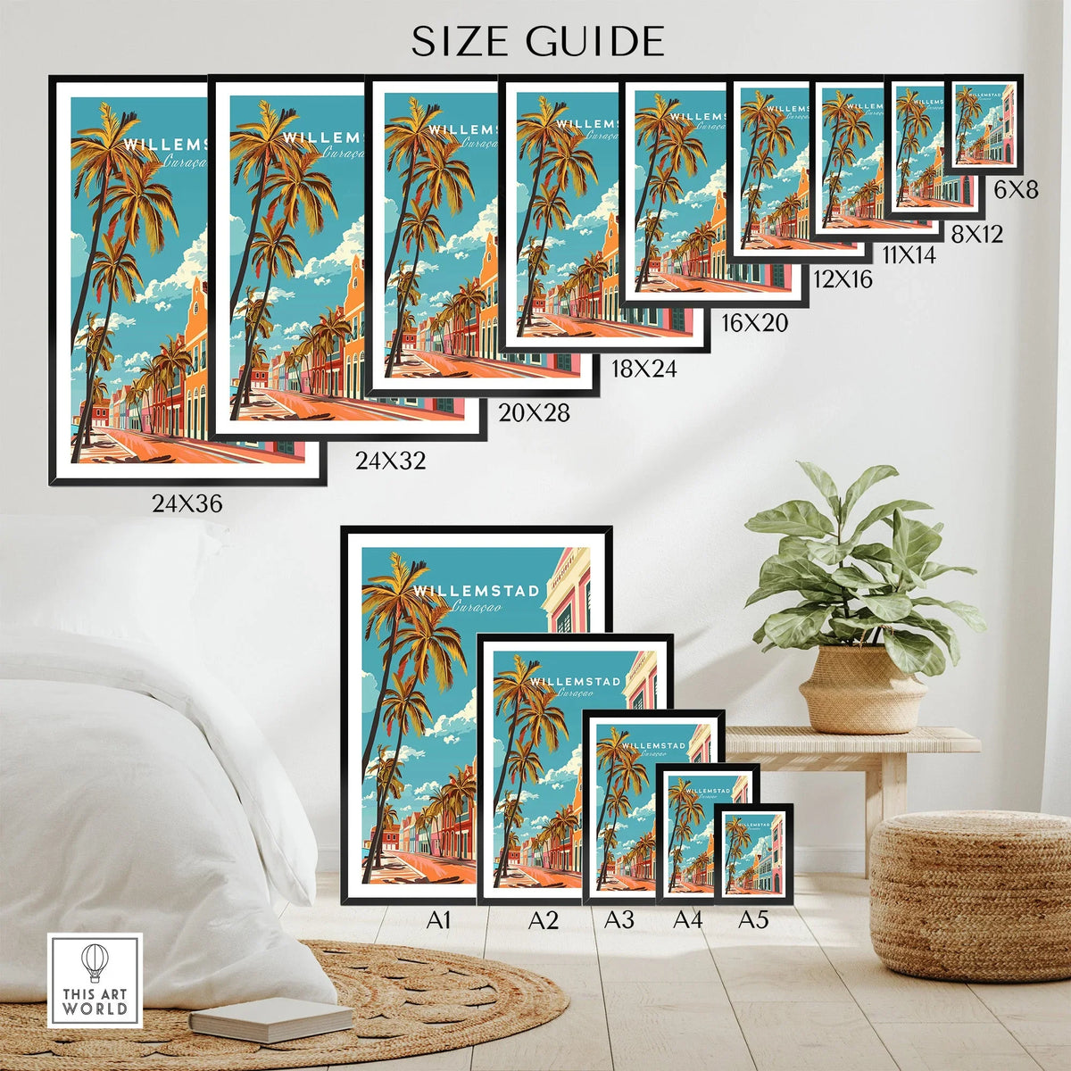 Willemstad Curacao Poster-This Art World