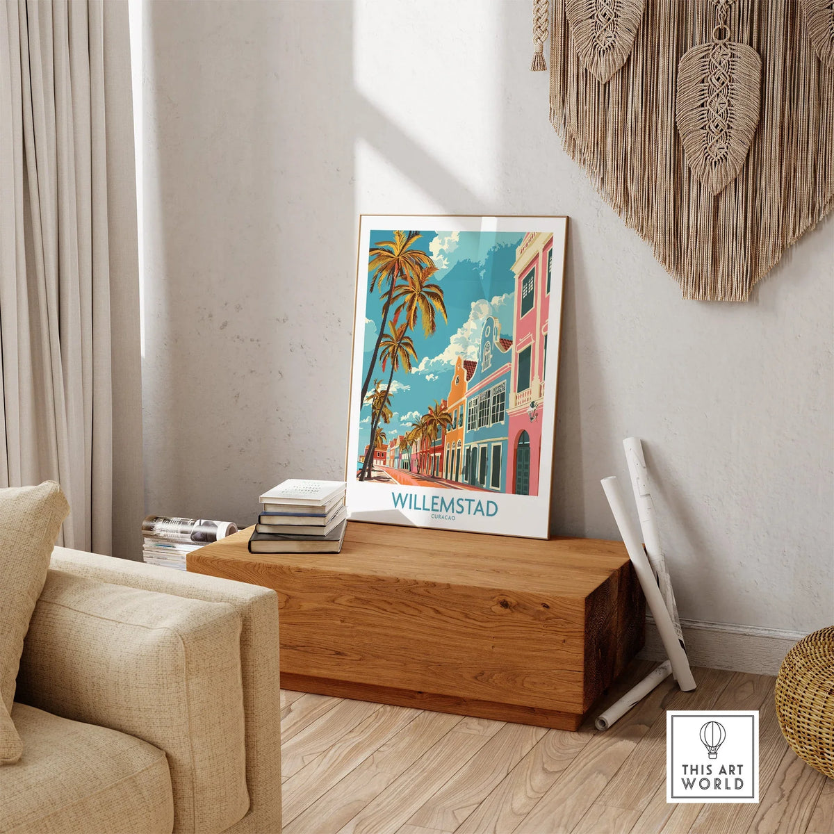 Willemstad Curacao Travel Print-This Art World