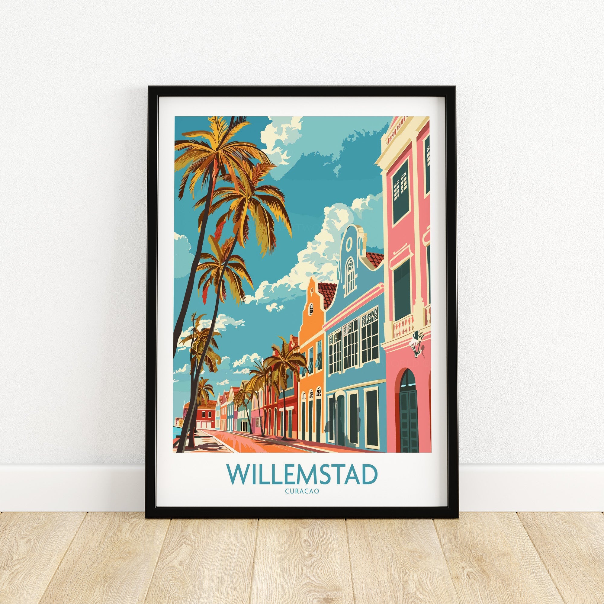 Willemstad Curacao Travel Print-This Art World
