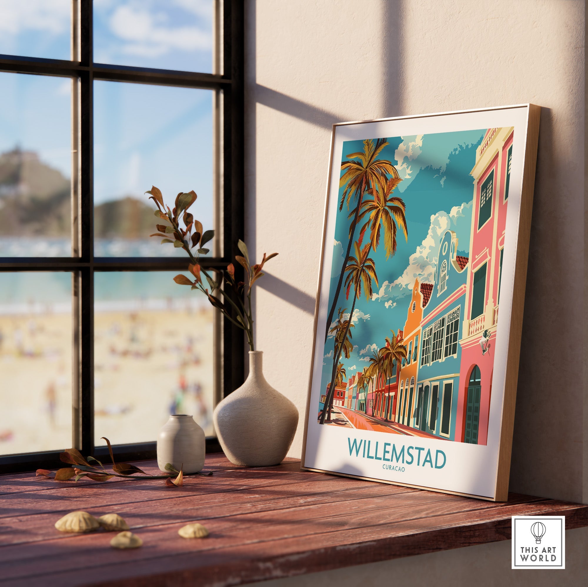 Willemstad Curacao Travel Print-This Art World