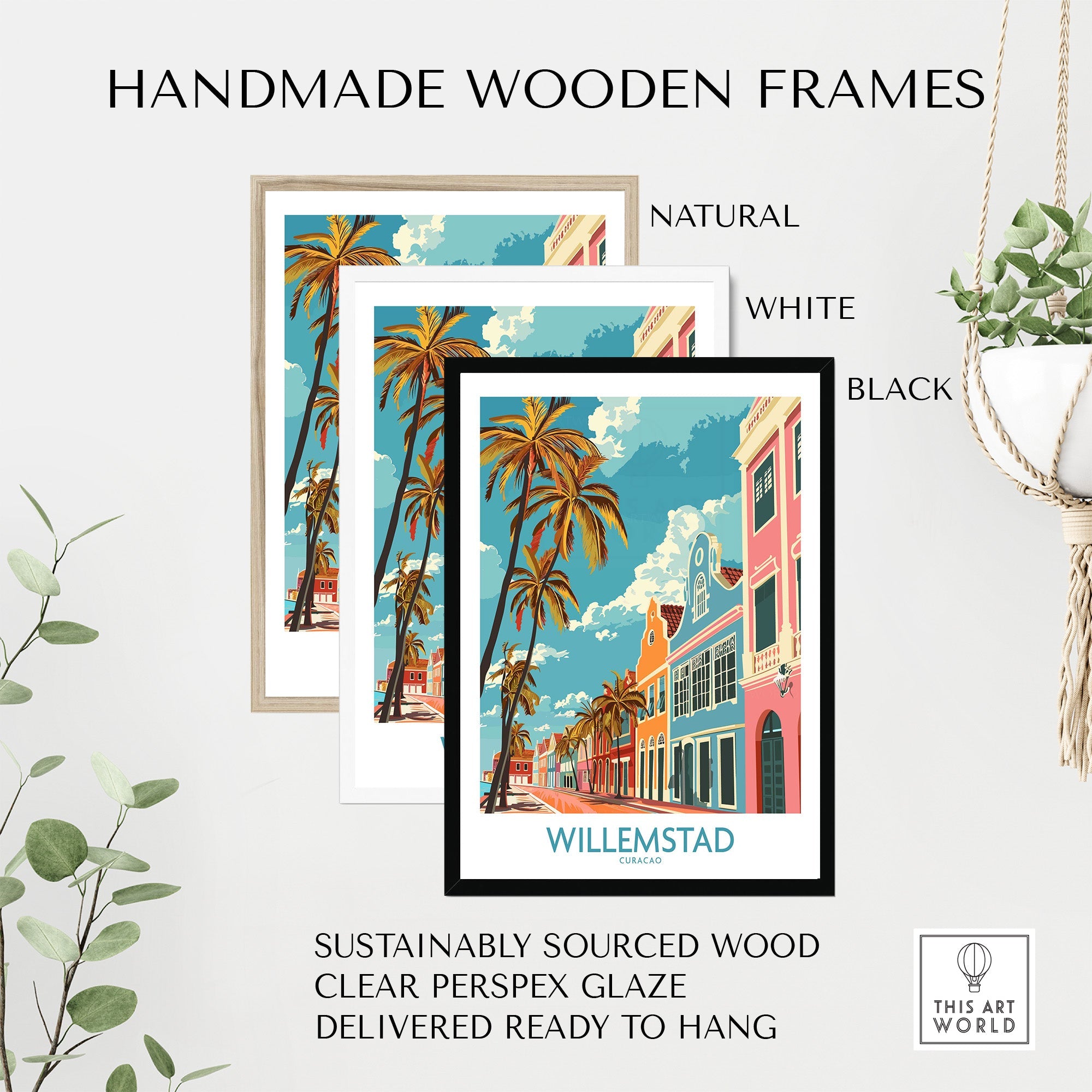 Willemstad Curacao Travel Print-This Art World