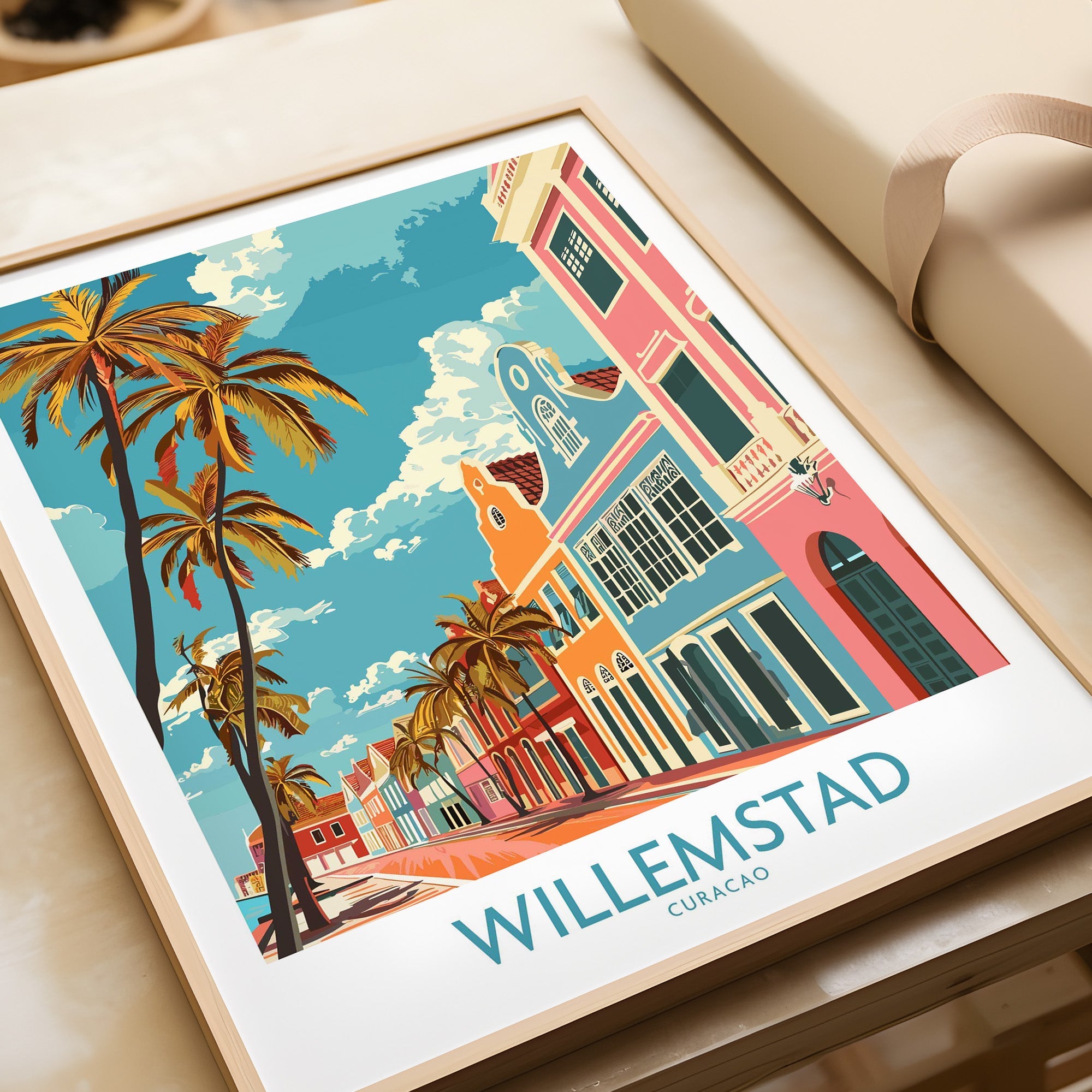 Willemstad Curacao Travel Print-This Art World