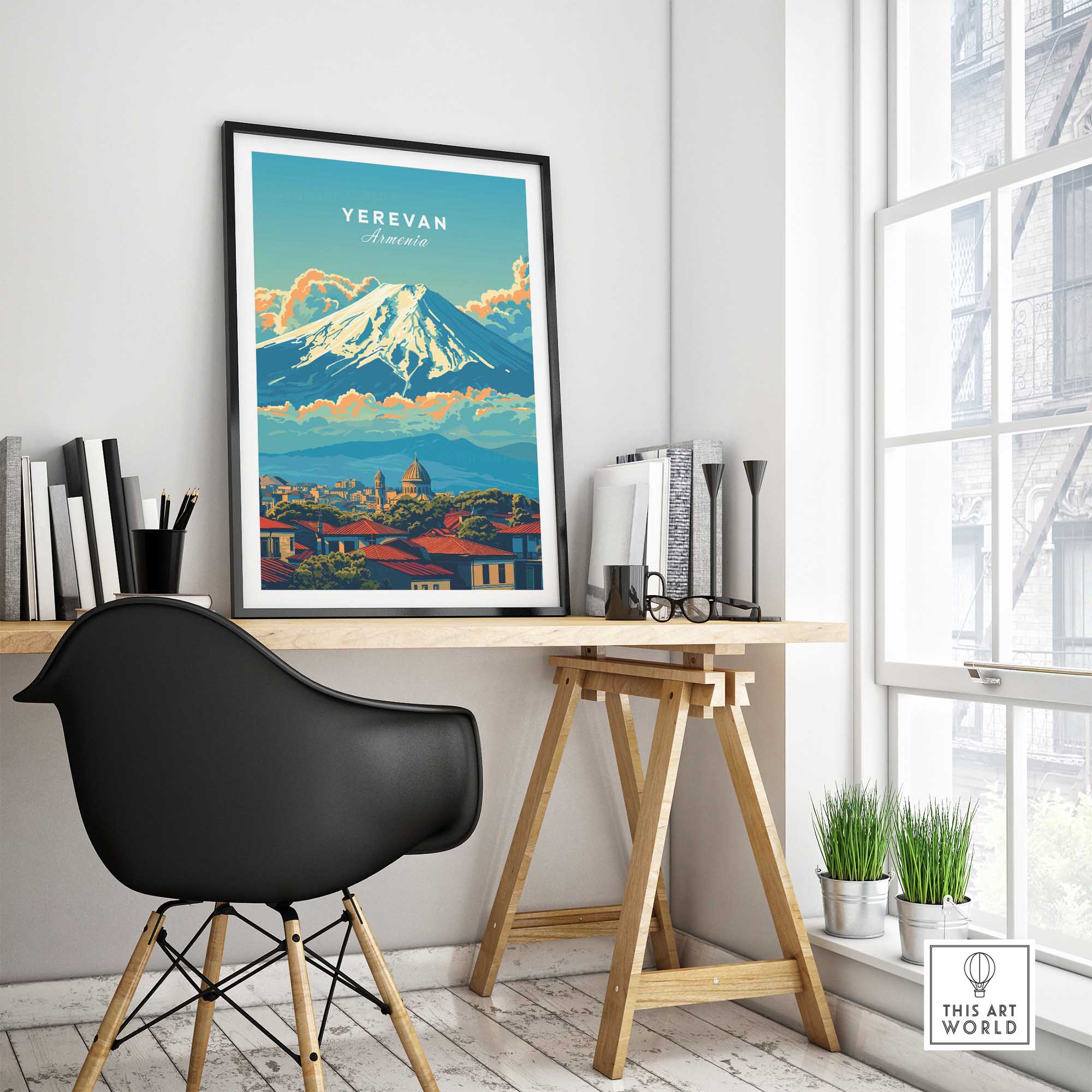 アート・デザイン・音楽 WORLD RESIDENTIL DESIGA Yerevan Travel Poster - Capture Armenia's Beauty – This Art World