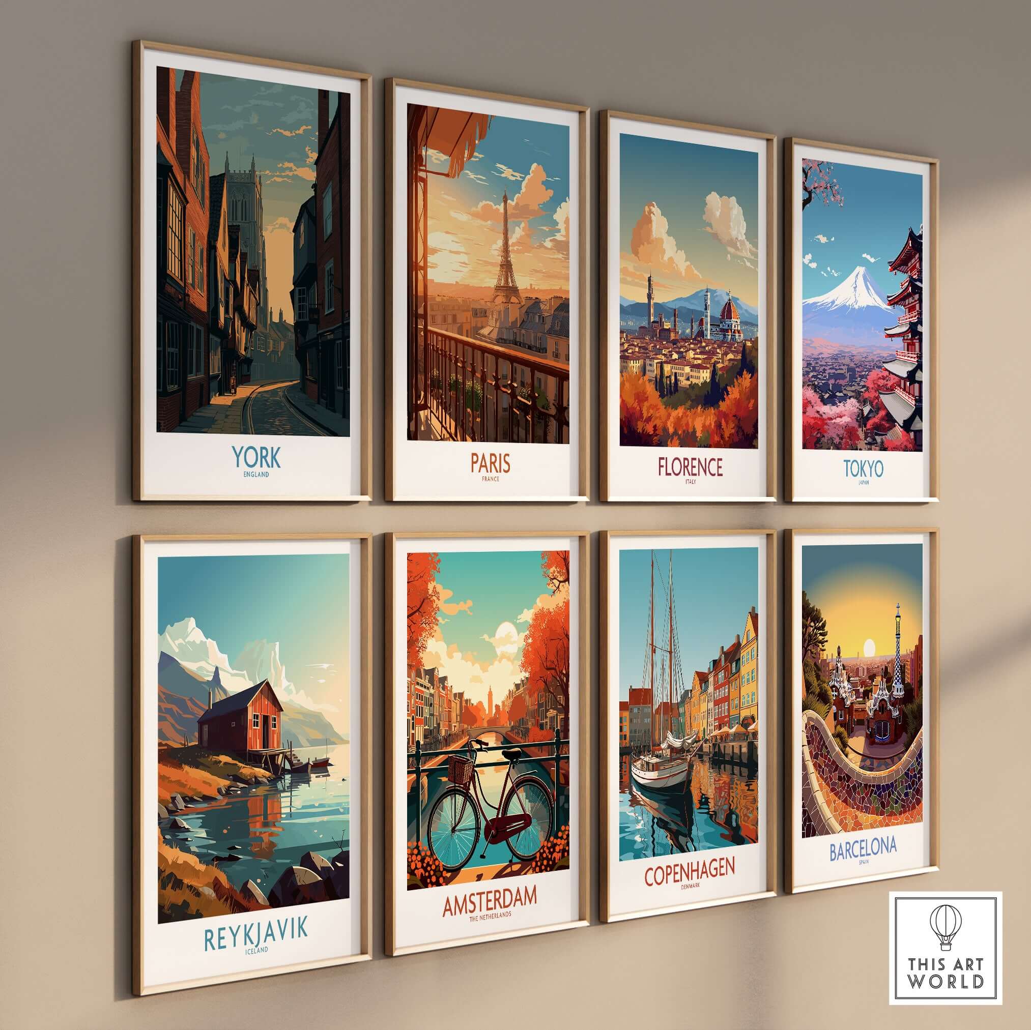 York England Minster Lane Wall Art - Classic English Architecture Decor displayed among iconic city art prints.