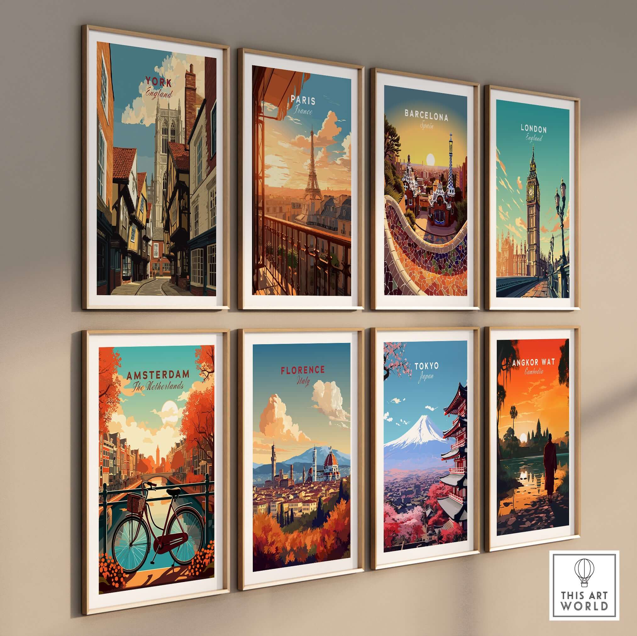 York England Minster View from Shambles Poster - Iconic Cathedral Art Print displayed among cityscape posters.