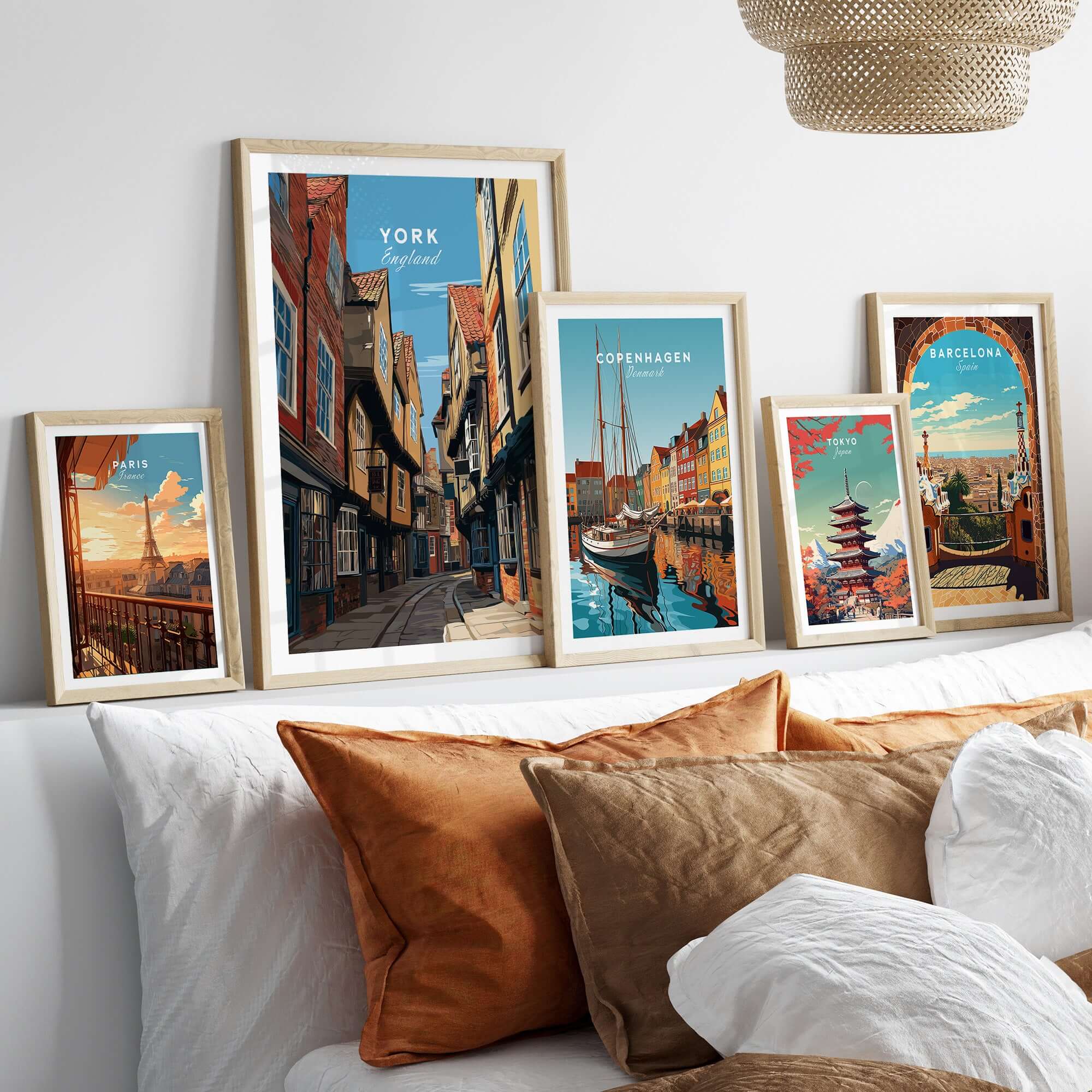 York England The Shambles Street Print - Historic City Lane Wall Art displayed among other travel-themed prints