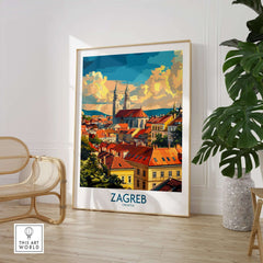 Zagreb Travel Poster - Croatia-This Art World
