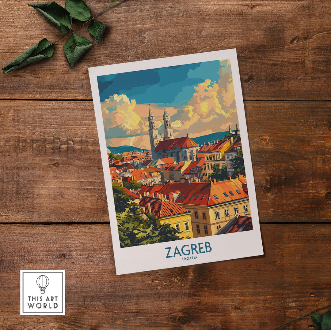 Zagreb Travel Poster - Croatia-This Art World