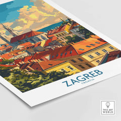 Zagreb Travel Poster - Croatia-This Art World