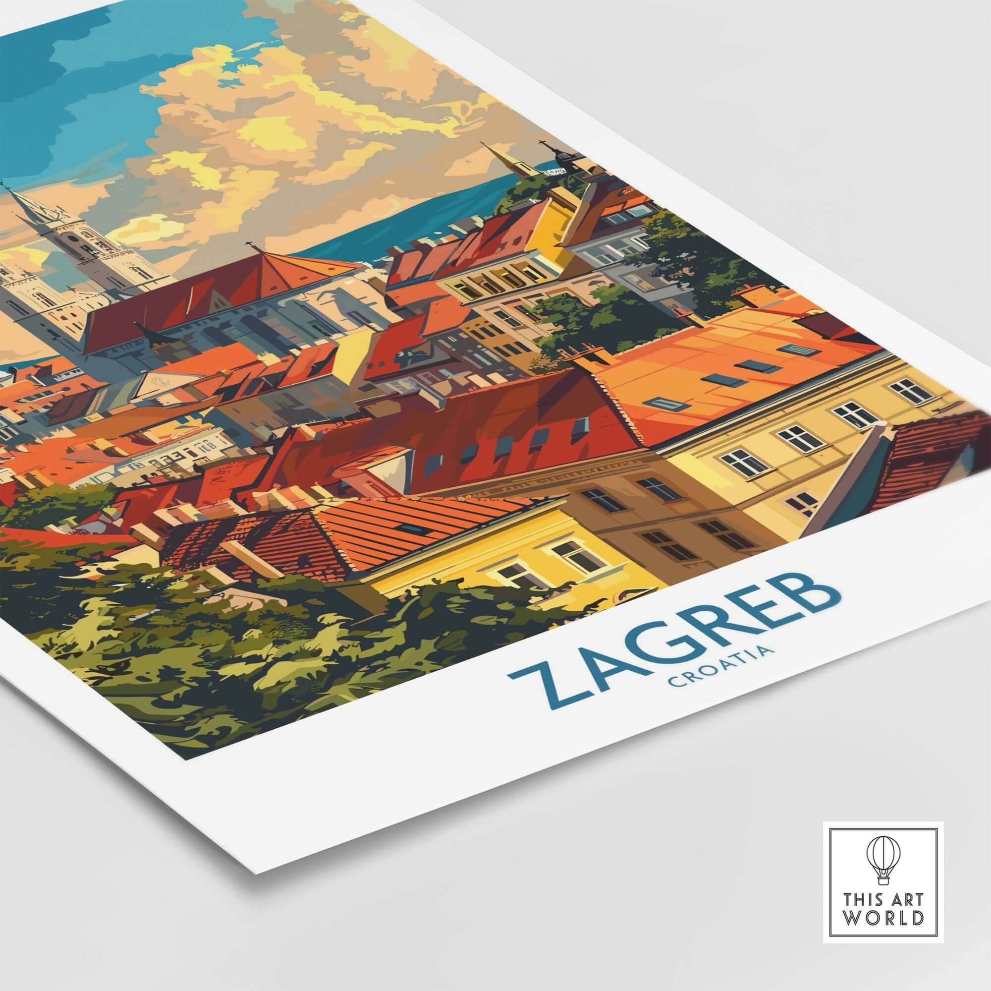 Zagreb Travel Poster - Croatia-This Art World