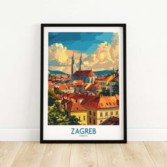 Zagreb Travel Poster - Croatia-This Art World