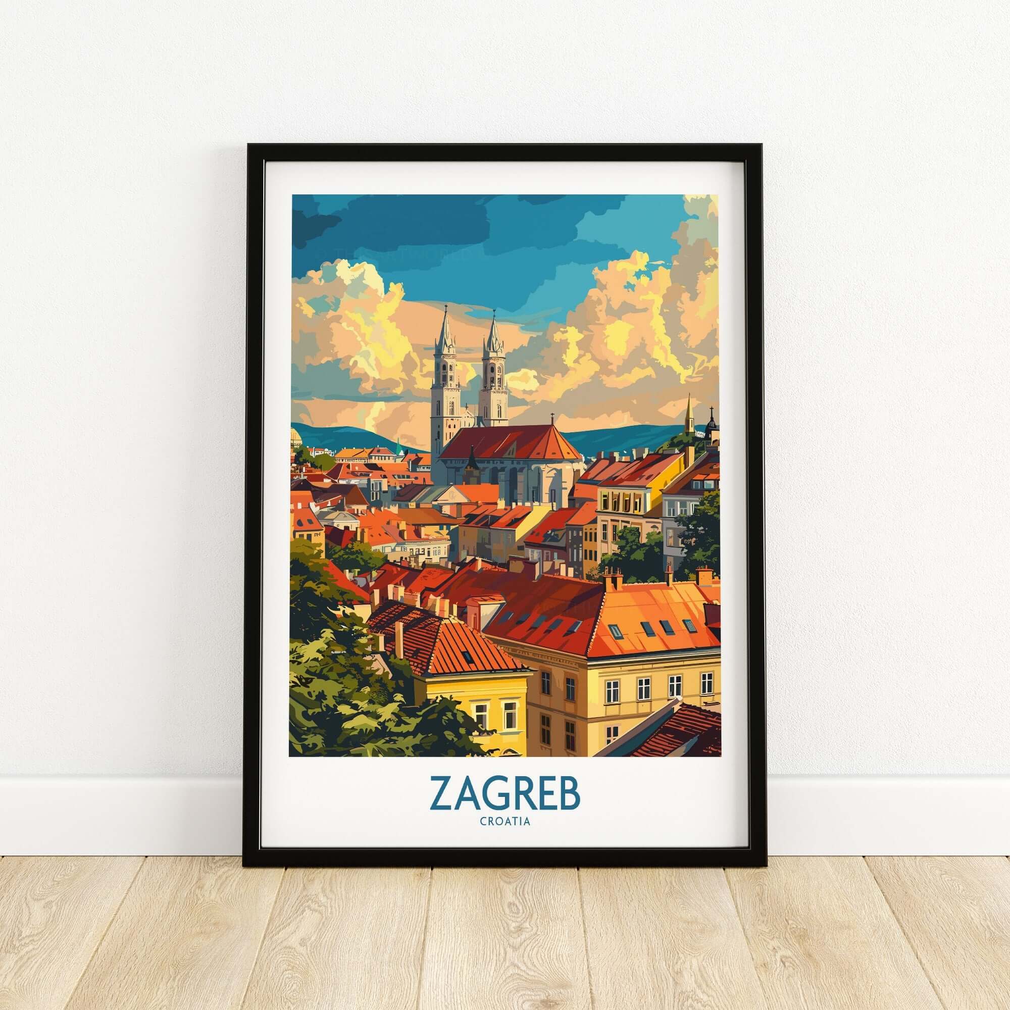 Zagreb Travel Poster - Croatia-This Art World
