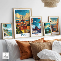 Zagreb Travel Poster - Croatia-This Art World