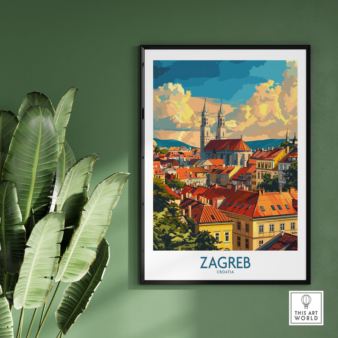 Zagreb Travel Poster - Croatia-This Art World