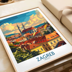 Zagreb Travel Poster - Croatia-This Art World