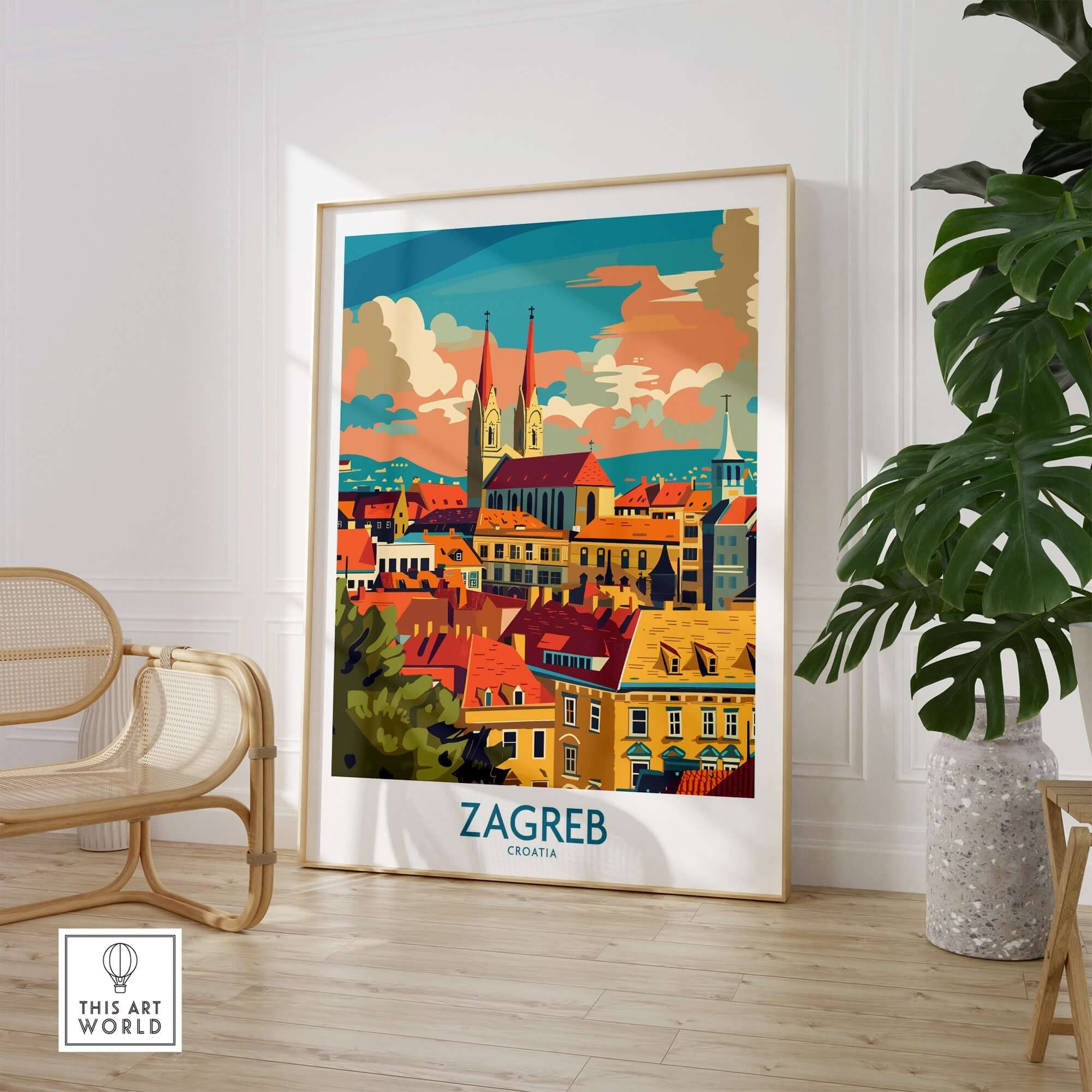 Zagreb Travel Print-This Art World