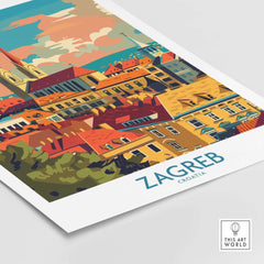 Zagreb Travel Print-This Art World