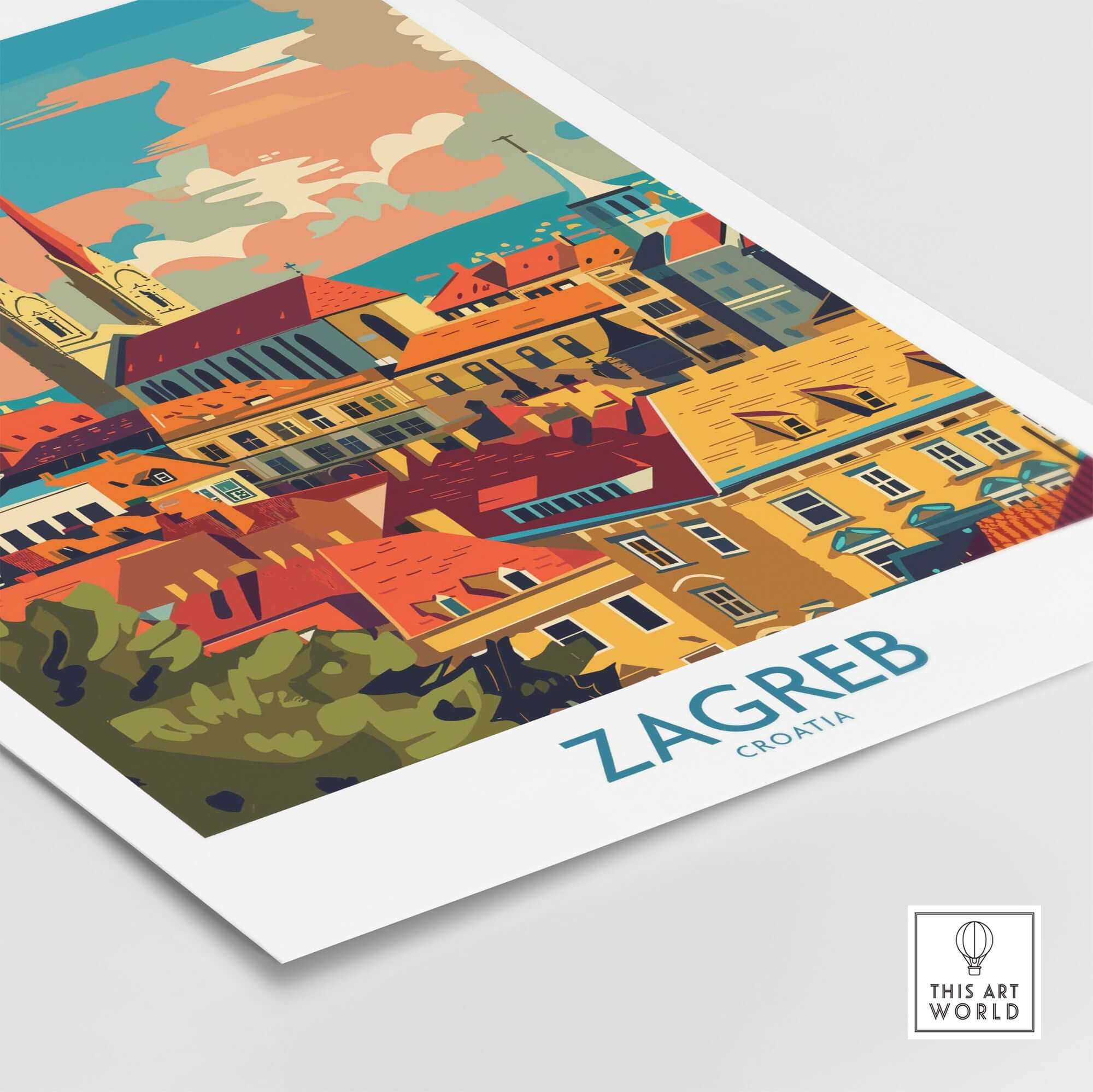 Zagreb Travel Print-This Art World