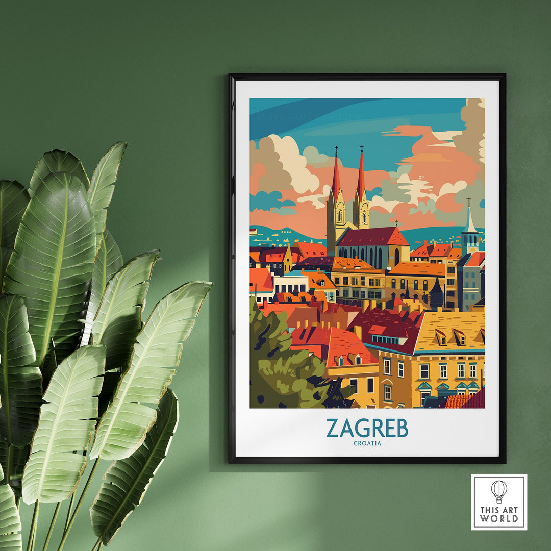 Zagreb Travel Print-This Art World