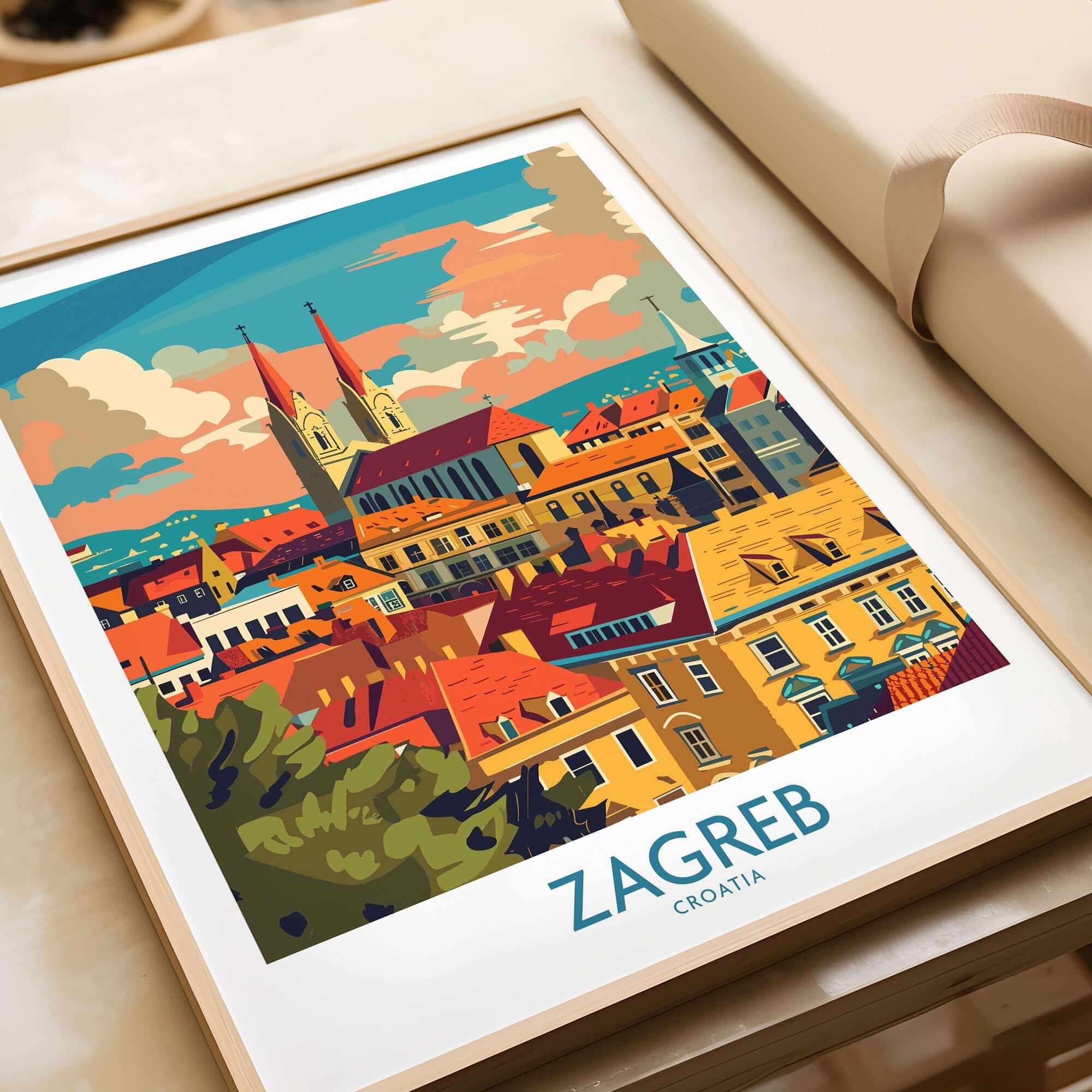 Zagreb Travel Print-This Art World