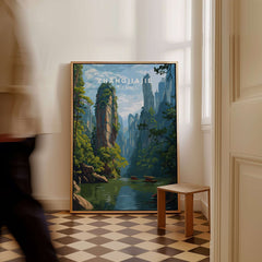Zhangjiajie Canvas Print | Chinese Landscape Wall Decor showcasing stunning natural beauty in an elegant setting.