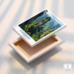 Zhangjiajie China Floating Mountains Art Print | Karst Peak Forest Poster featuring stunning landscape design.