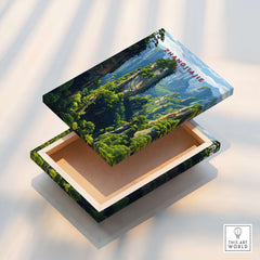 Zhangjiajie Wulingyuan Canvas Print | Chinese Landscape Decor on a decorative box showcasing nature's beauty.