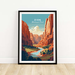 Zion NP Print | Southwest Home Wall Decor featuring dramatic landscapes of Zion National Park.