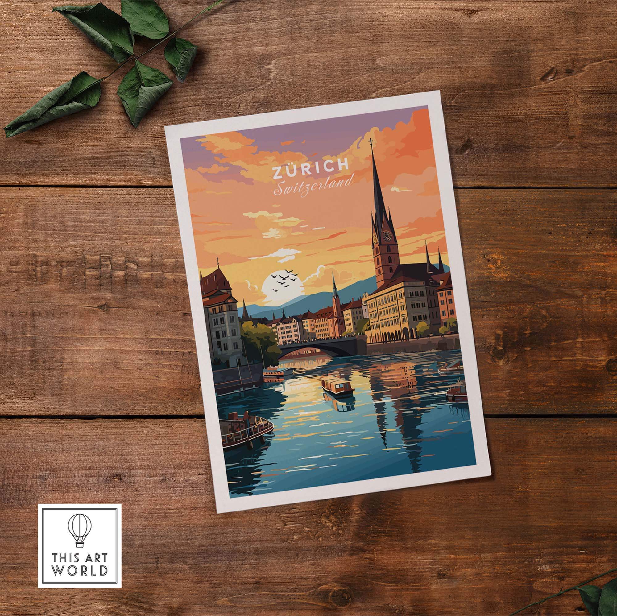 Zurich Poster part of our best collection or travel posters and prints - This Art World