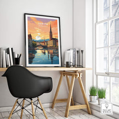 Zurich Poster part of our best collection or travel posters and prints - This Art World