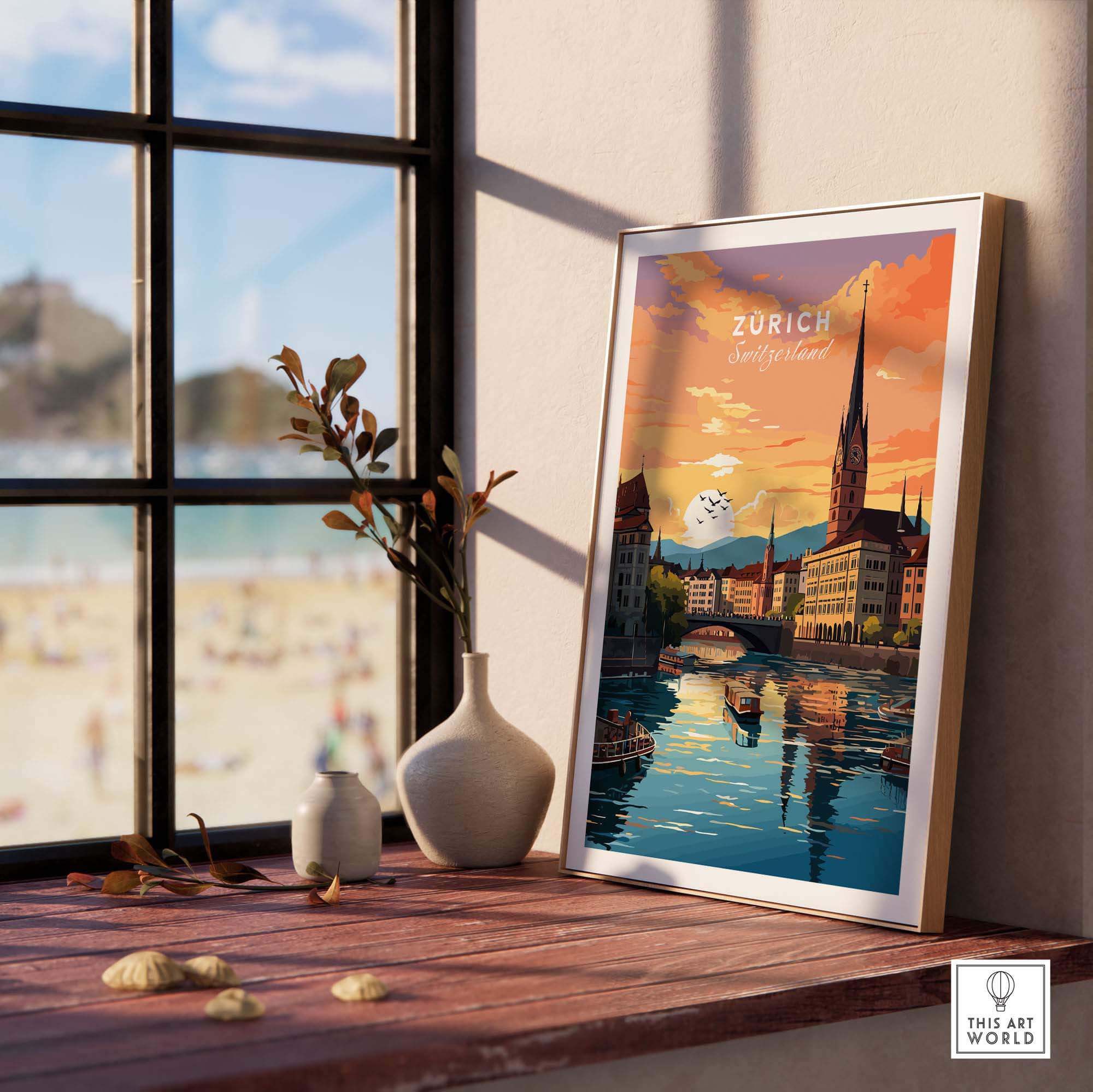 Zurich Poster part of our best collection or travel posters and prints - This Art World