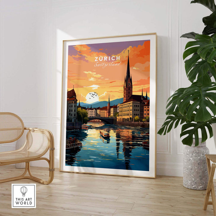 Zurich Poster part of our best collection or travel posters and prints - This Art World