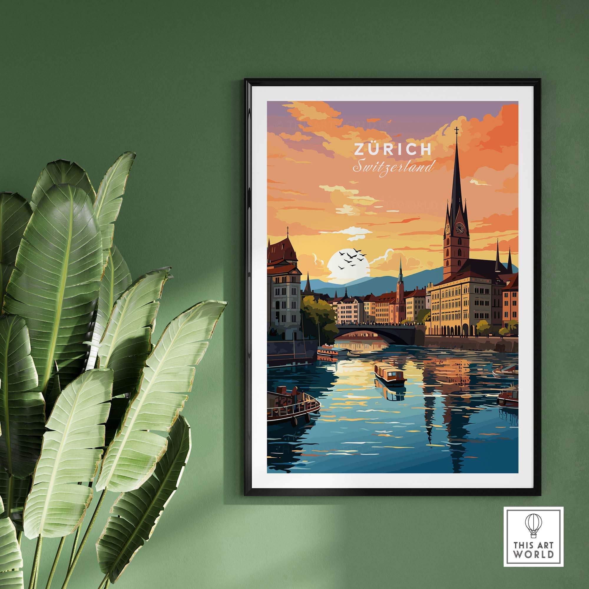 Zurich Poster part of our best collection or travel posters and prints - This Art World