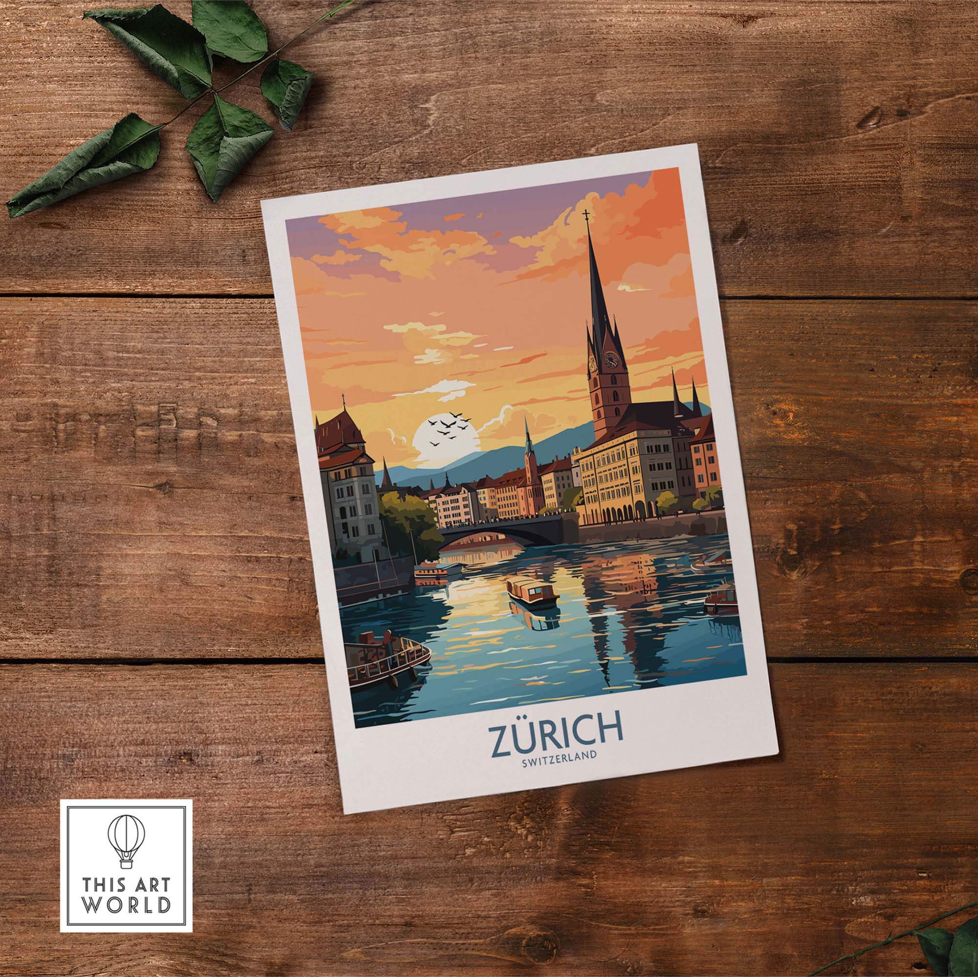 Zurich Print part of our best collection or travel posters and prints - This Art World