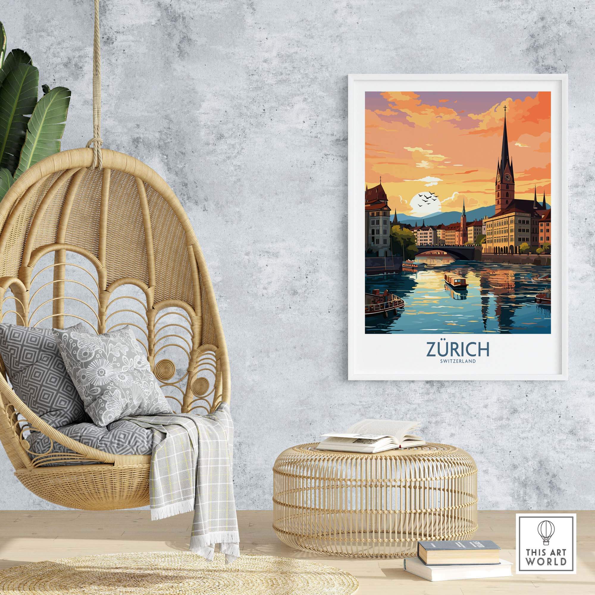 Zurich Print part of our best collection or travel posters and prints - This Art World