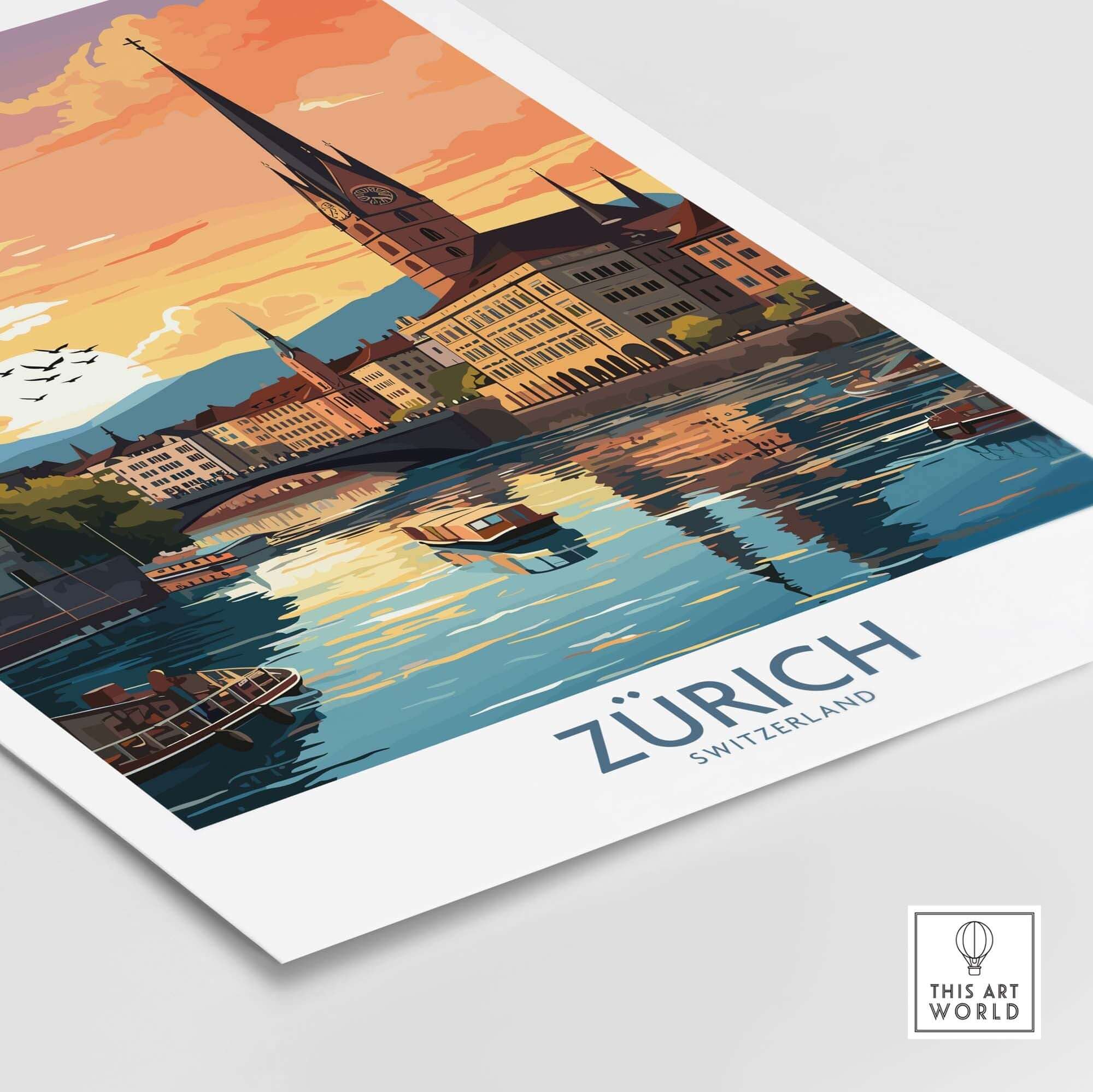 Zurich Print part of our best collection or travel posters and prints - This Art World