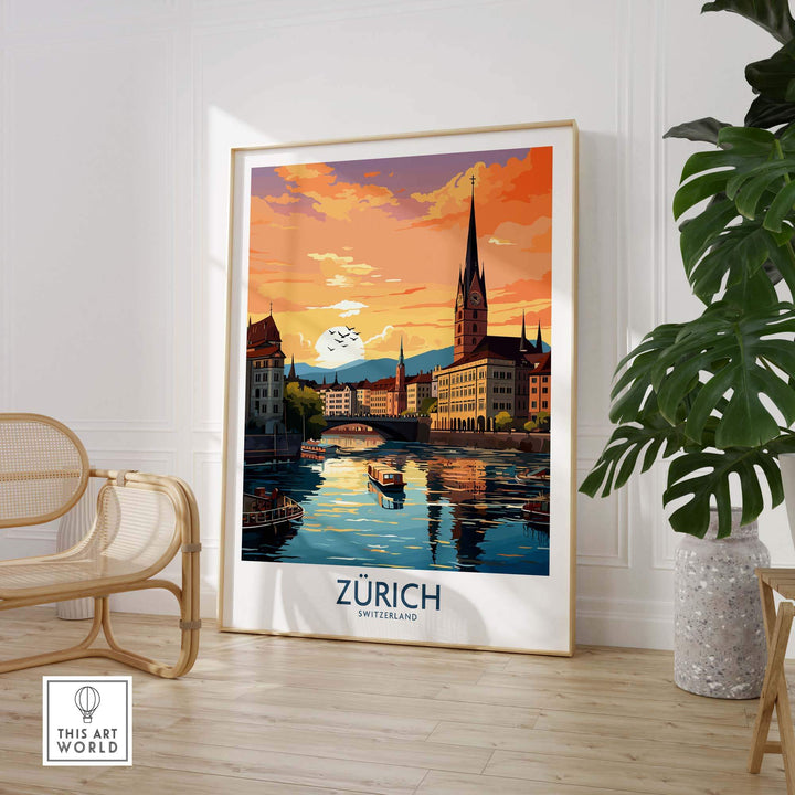 Zurich Print part of our best collection or travel posters and prints - This Art World
