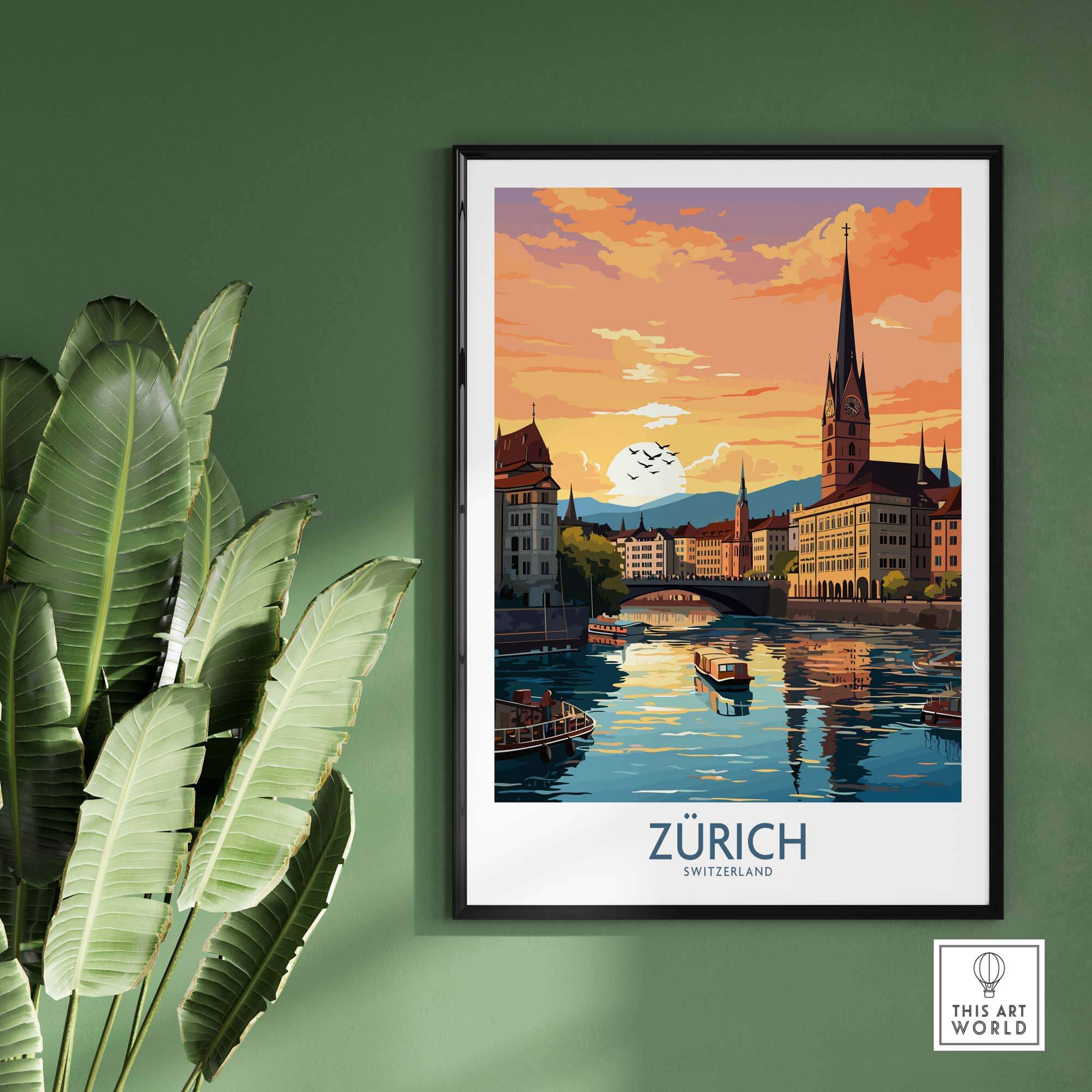 Zurich Print part of our best collection or travel posters and prints - This Art World