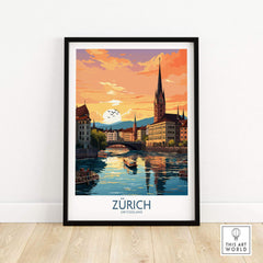 Zurich Print part of our best collection or travel posters and prints - This Art World