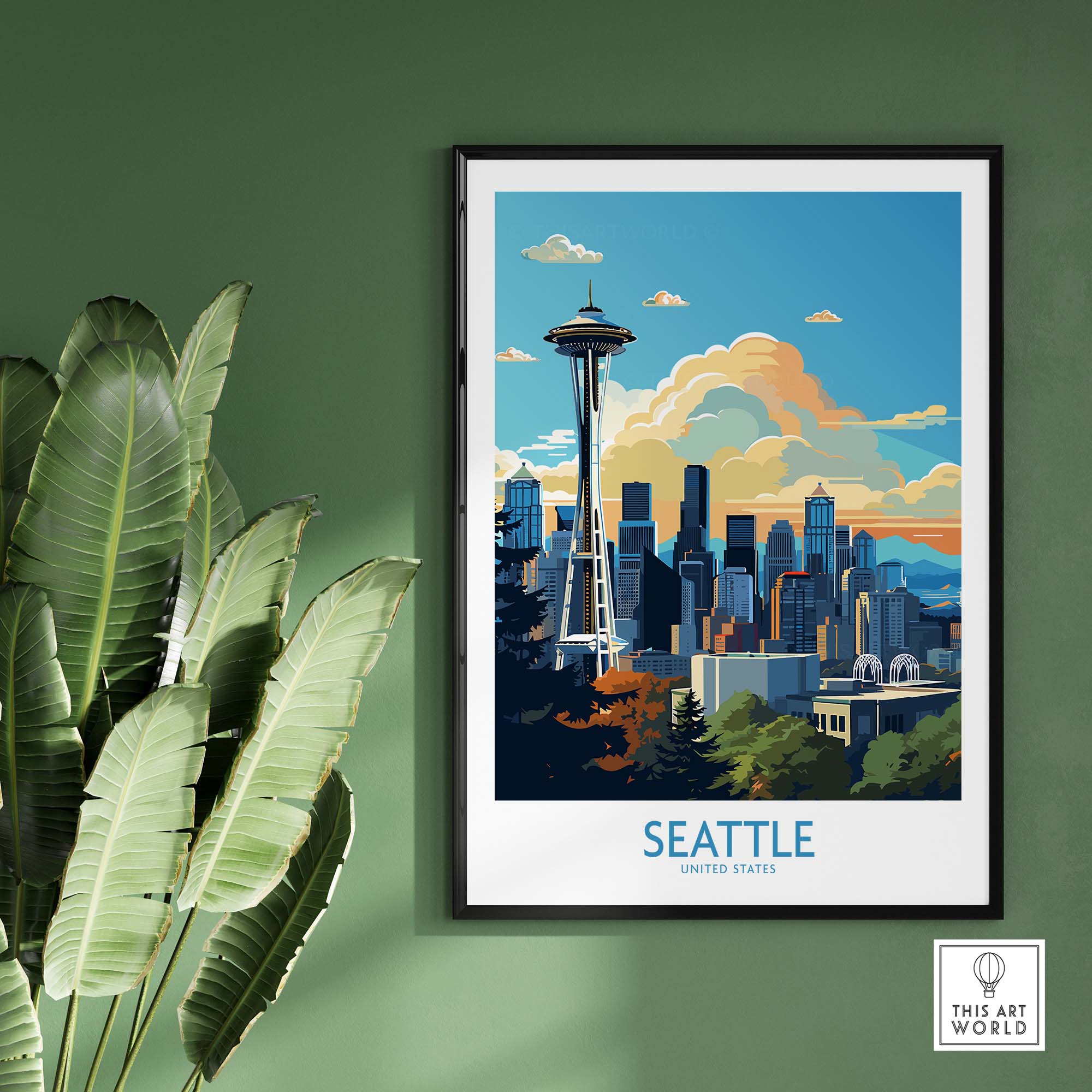 Seattle Poster part of our best collection or travel posters and prints - This Art World